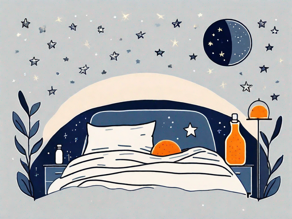 A night sky with a moon and stars