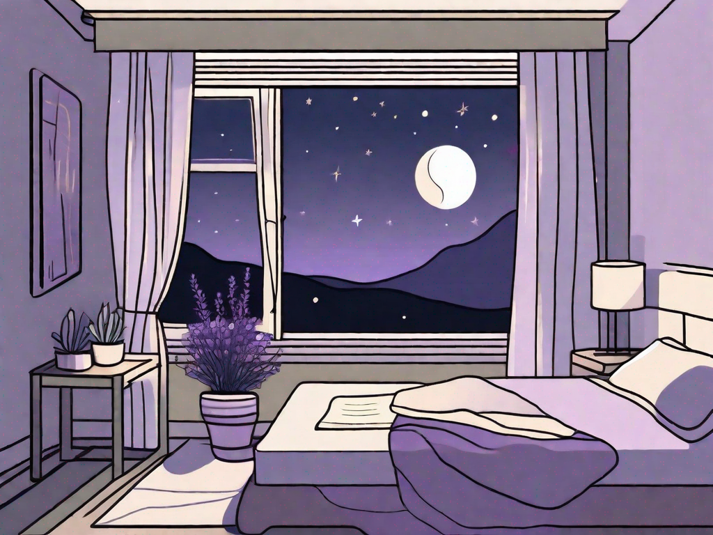 A tranquil bedroom scene at night
