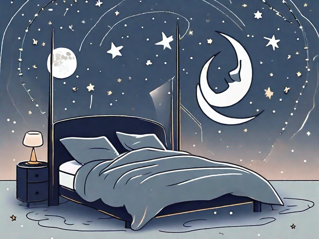 A night sky with a calm moon and stars