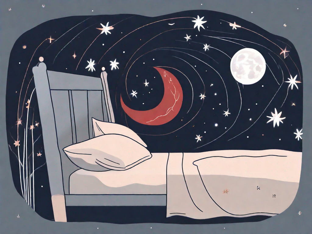 A night sky with a moon and stars