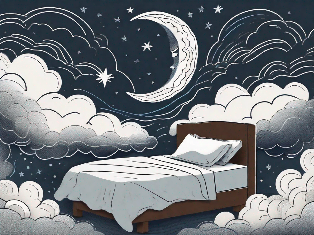 A bed with a chaotic