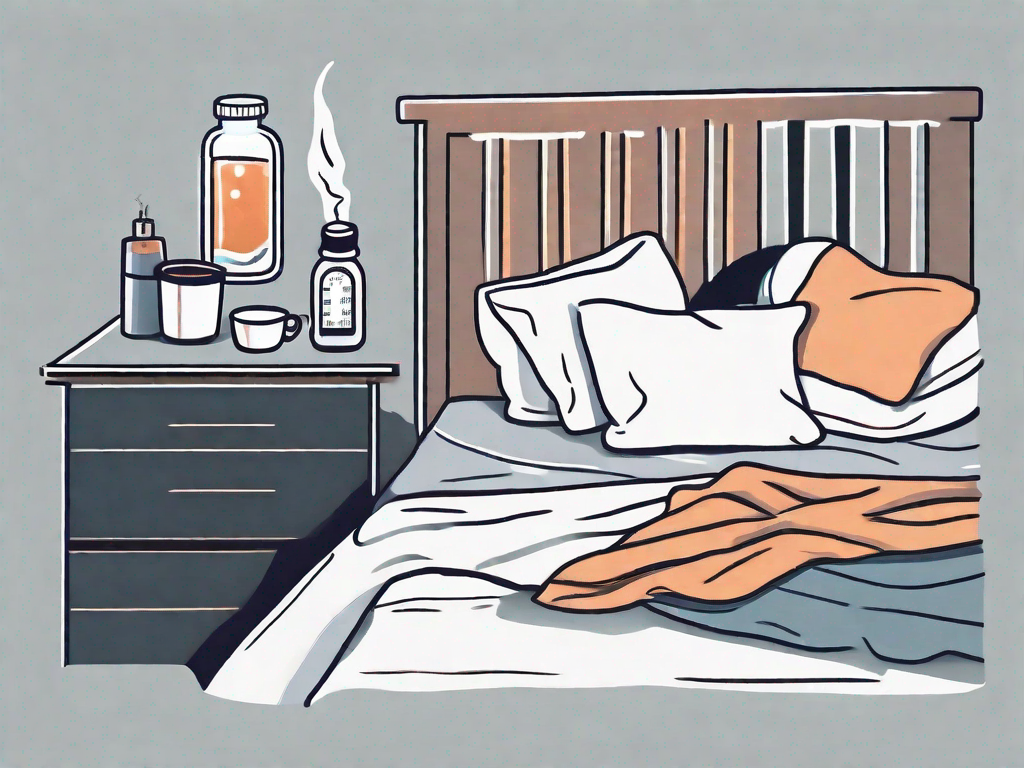 A bed with a pile of tissues