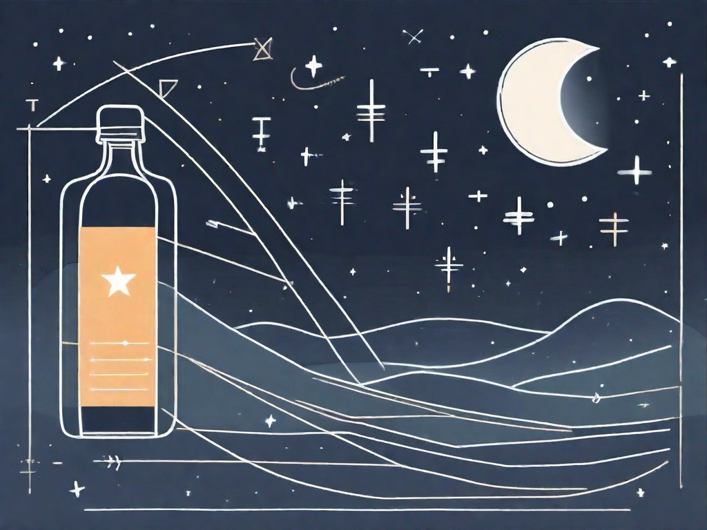 A night sky with stars and moon