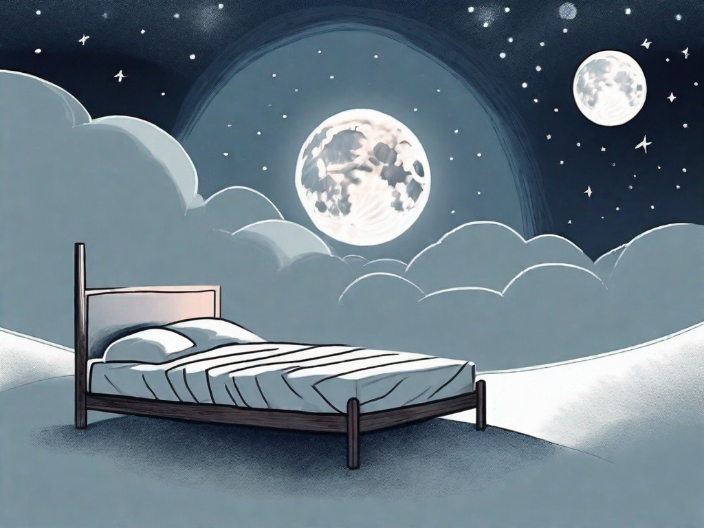 A night sky with a bright