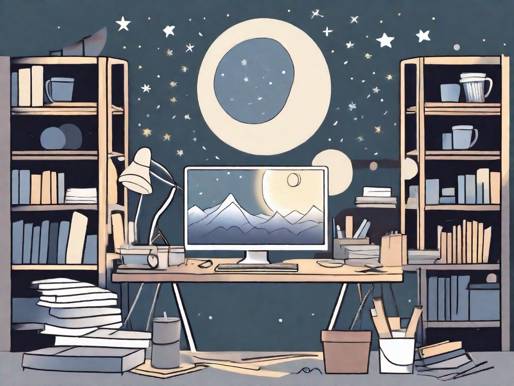 A cluttered desk with various work-related items causing chaos