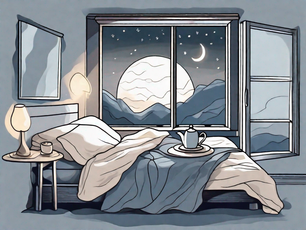 A bed with crumpled sheets and tissues