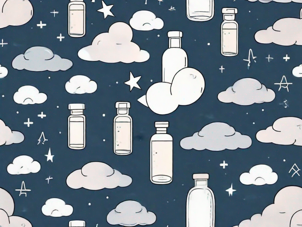 A night sky with a moon and stars