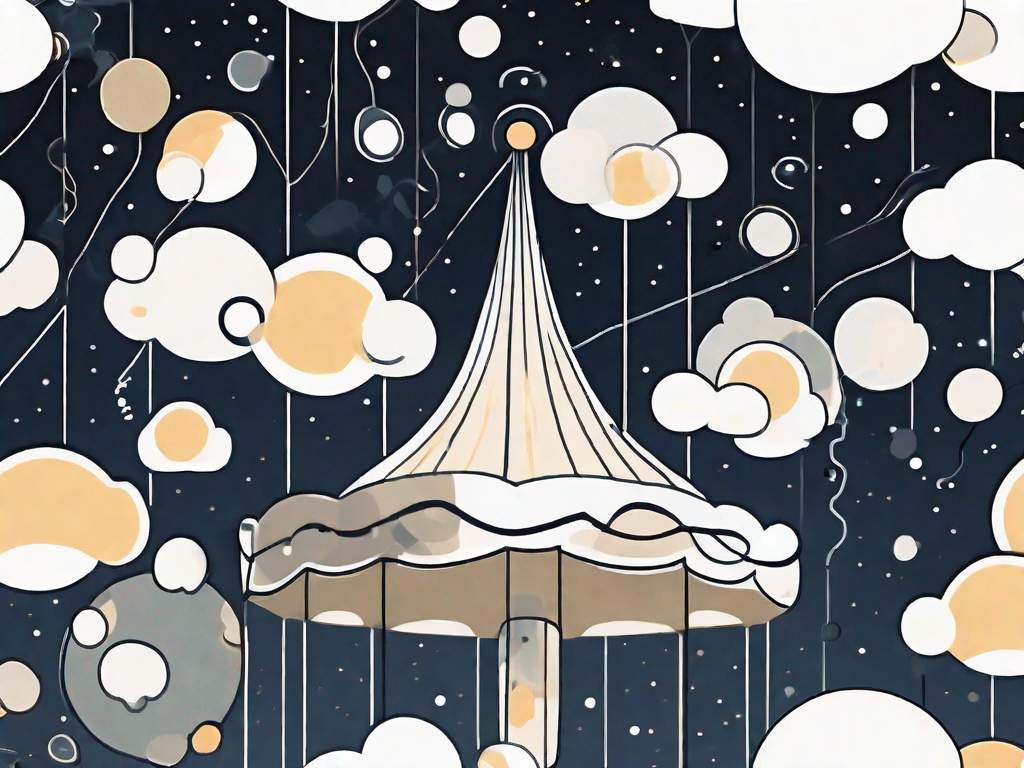 A carousel made of thought bubbles