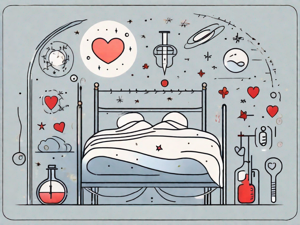 A bed with a moon and stars overhead