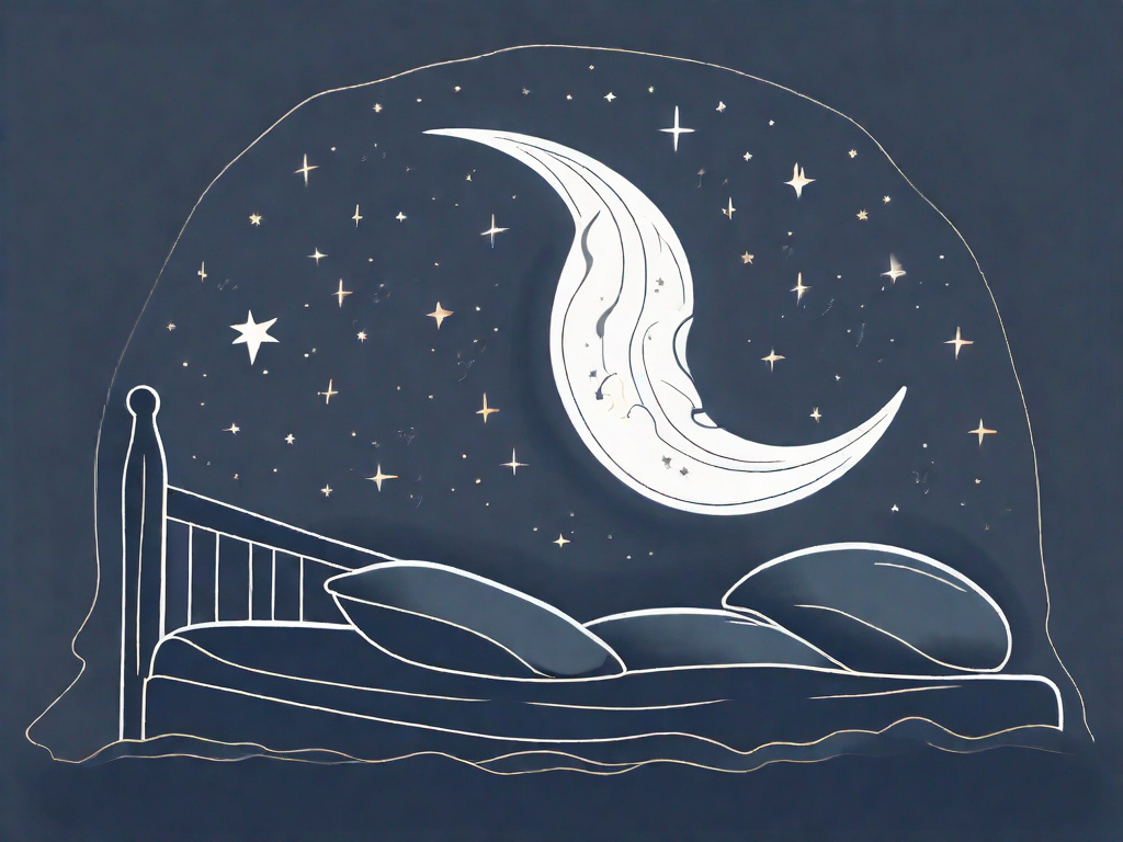 A crescent moon glowing brightly in the night sky