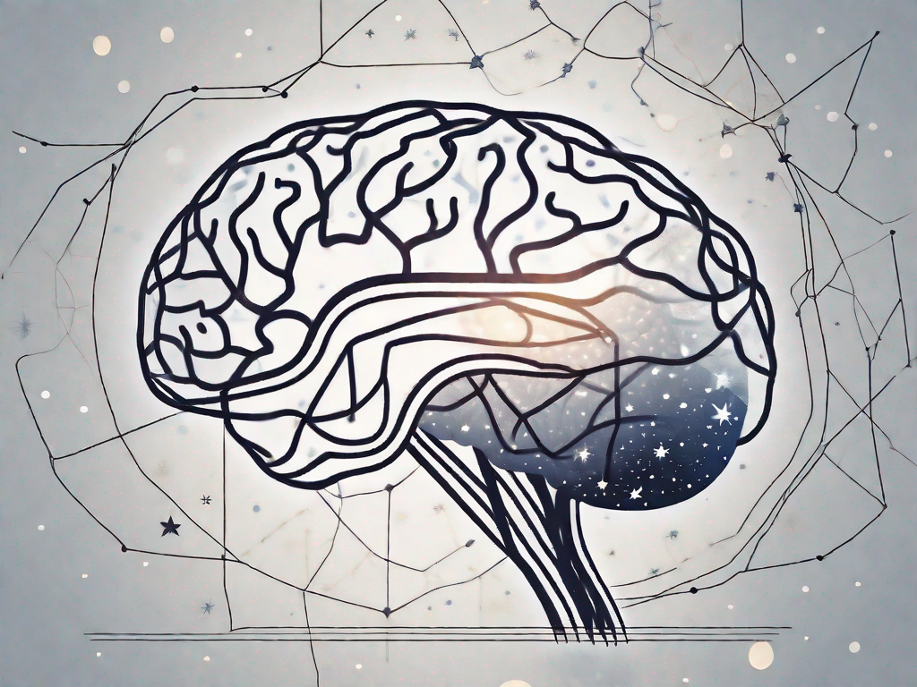 A brain with visible connections to symbolize a stroke