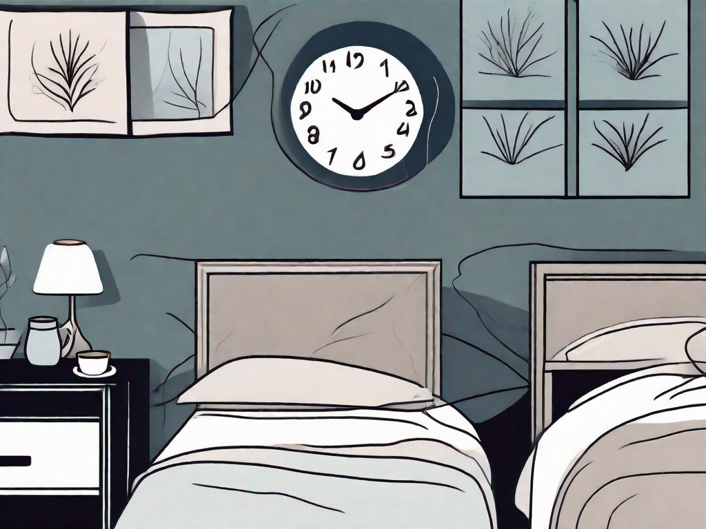 A bed in a dimly lit room with a moonlight filtering through the window