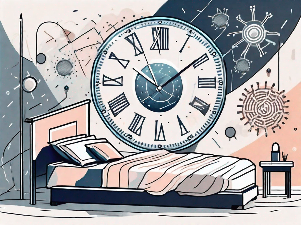 A night scene with a bed