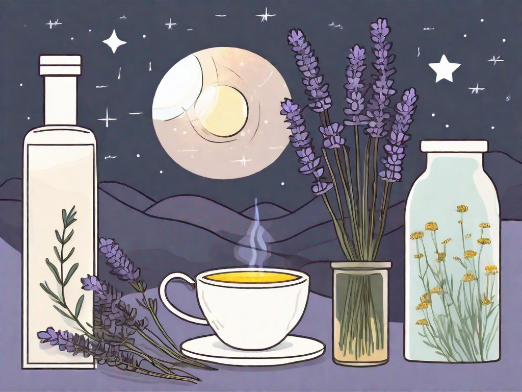 Various natural remedies such as a lavender plant