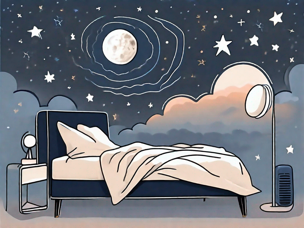 A night sky with a moon and stars