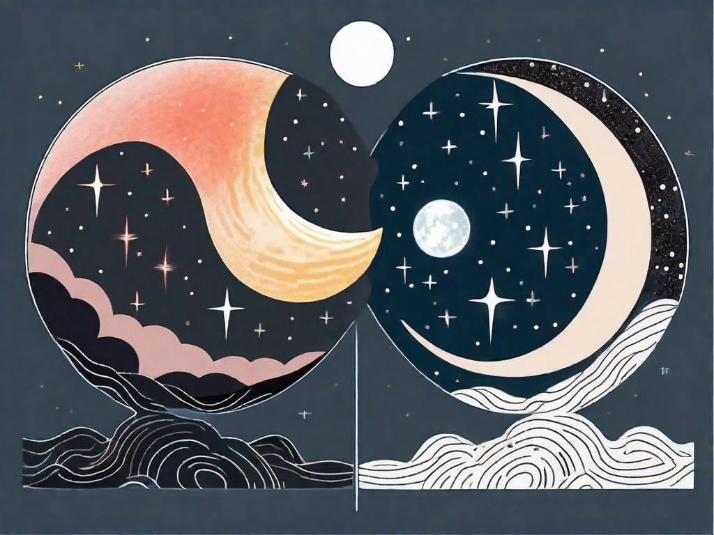 A night sky with a large moon