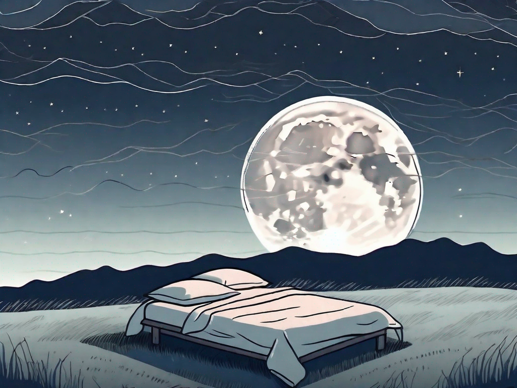 A night sky with a large