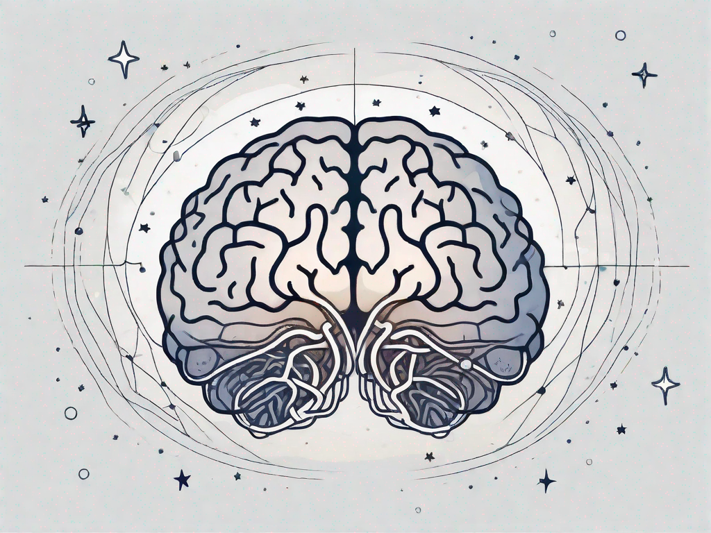 A brain with various neural connections