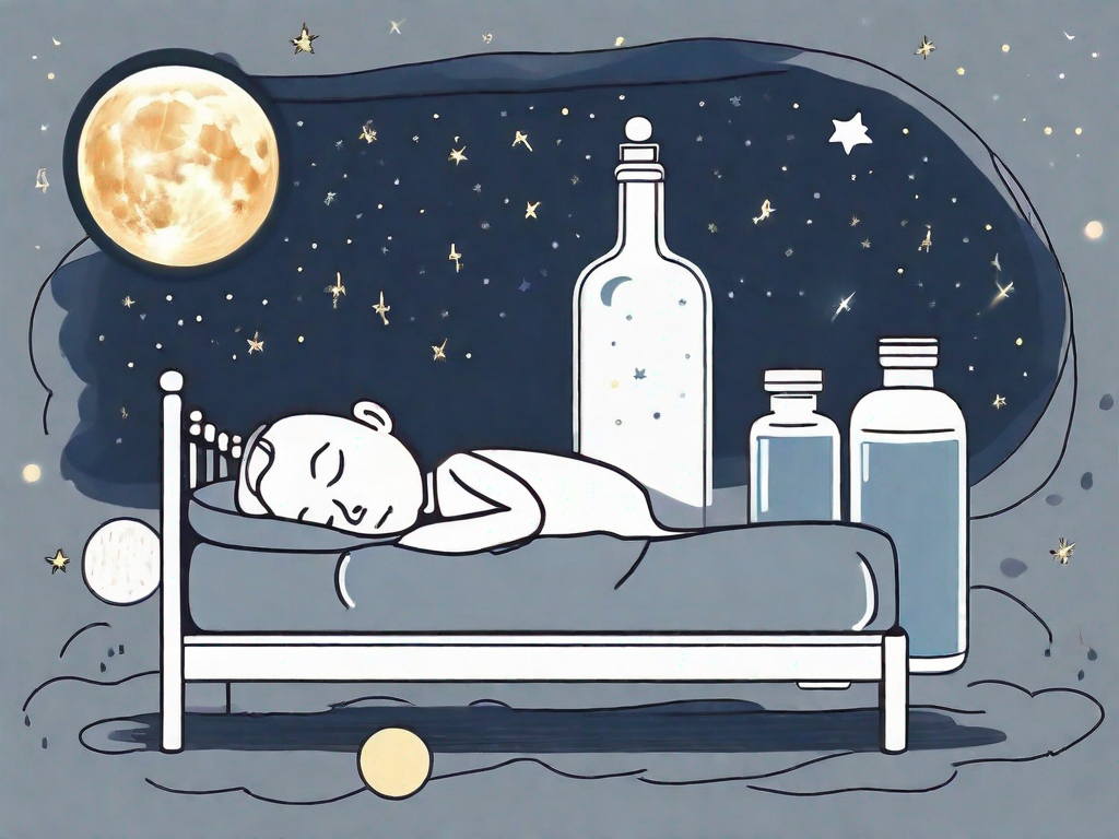 A night sky with a large moon and stars