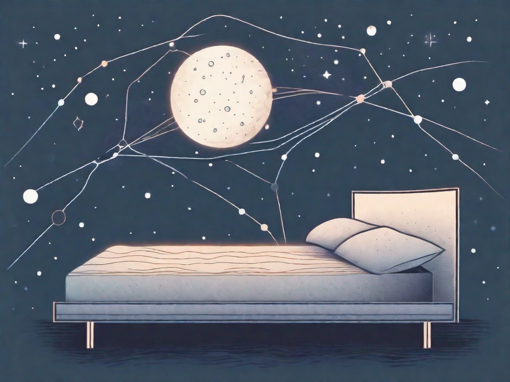 A night sky with a large