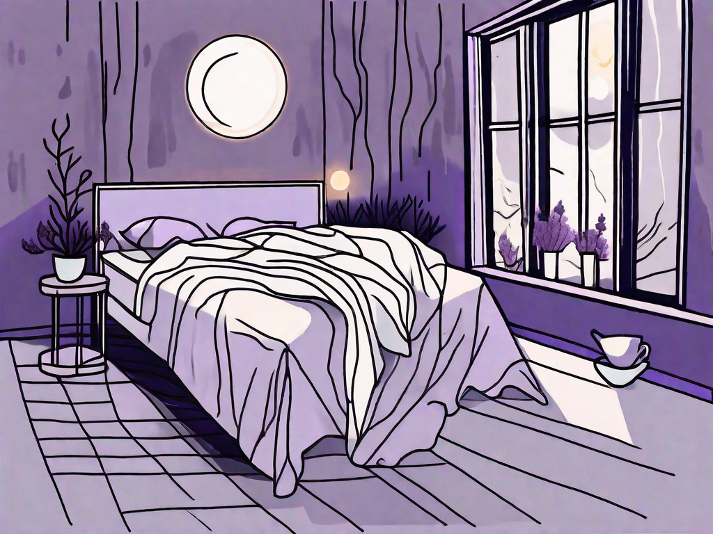 A restless bed with crumpled sheets