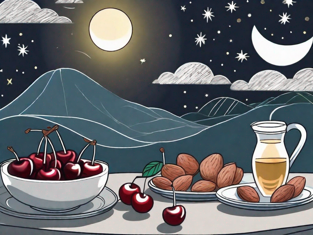 Various foods such as cherries