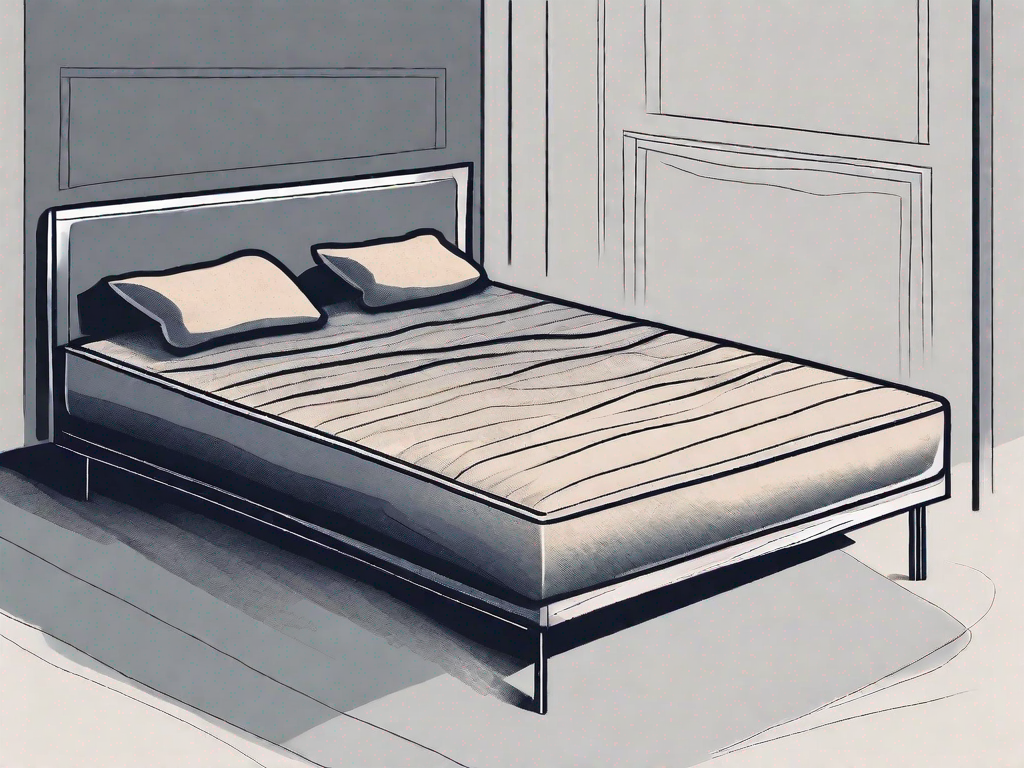 A bed with a twisted and uneven mattress