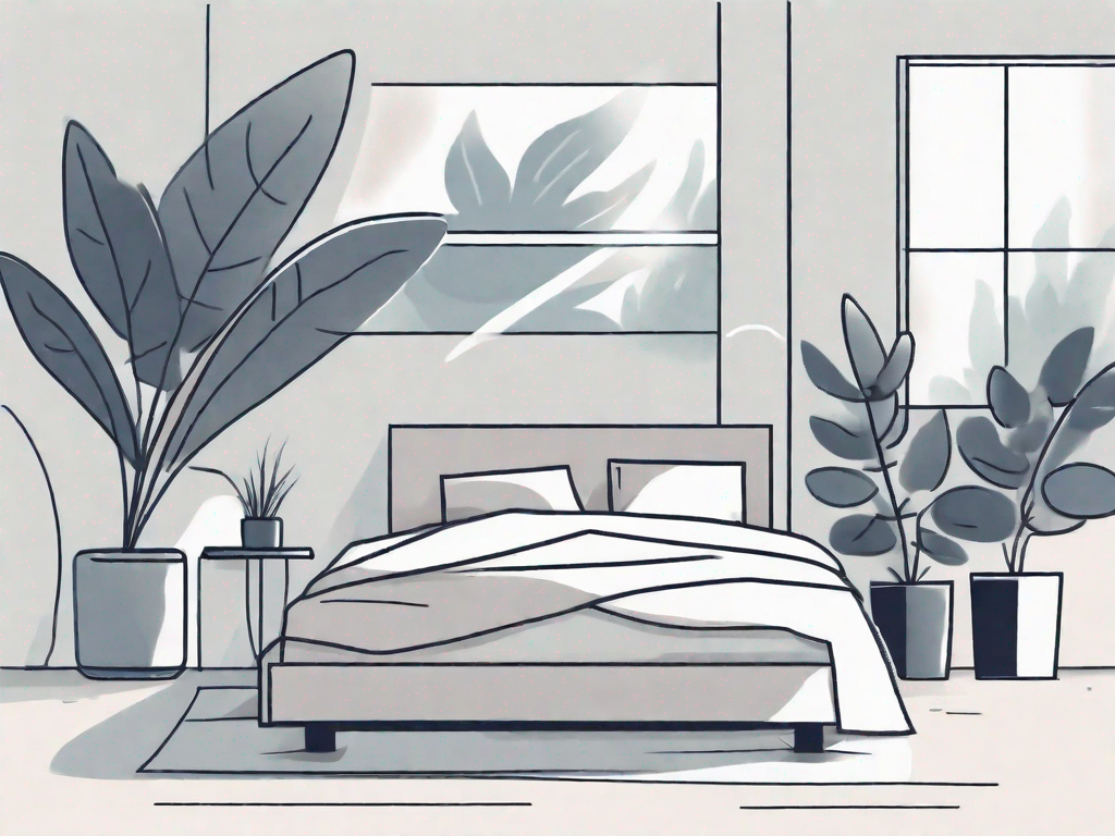 A bedroom with an open window