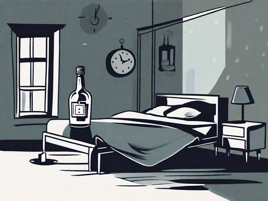 A night scene with a bed