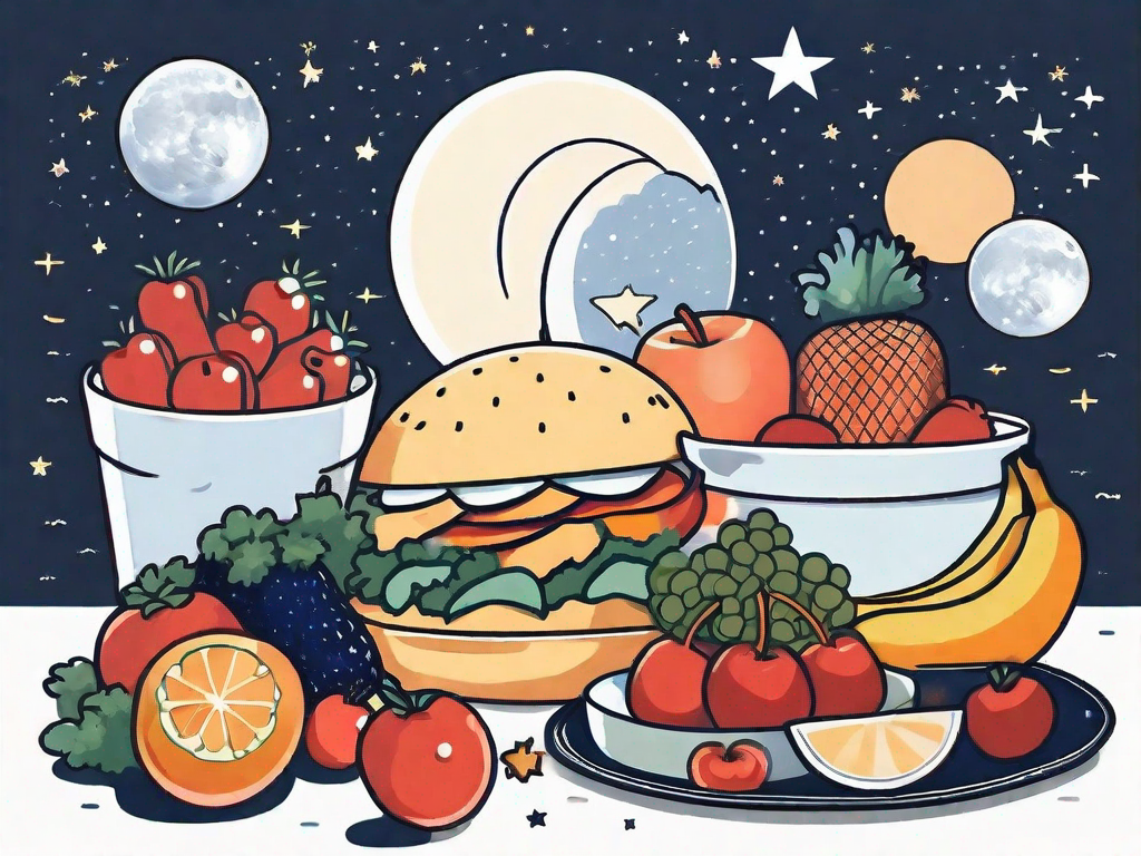 Various types of food items like fruits