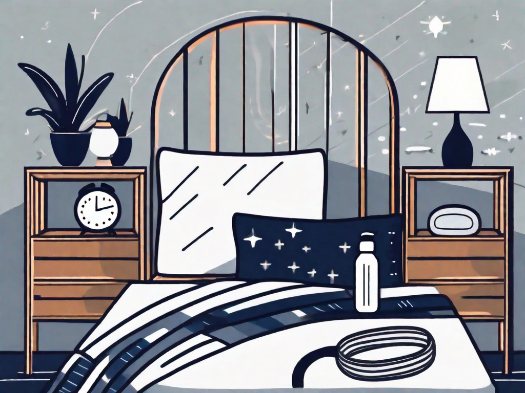 A variety of sleep aids such as a pillow