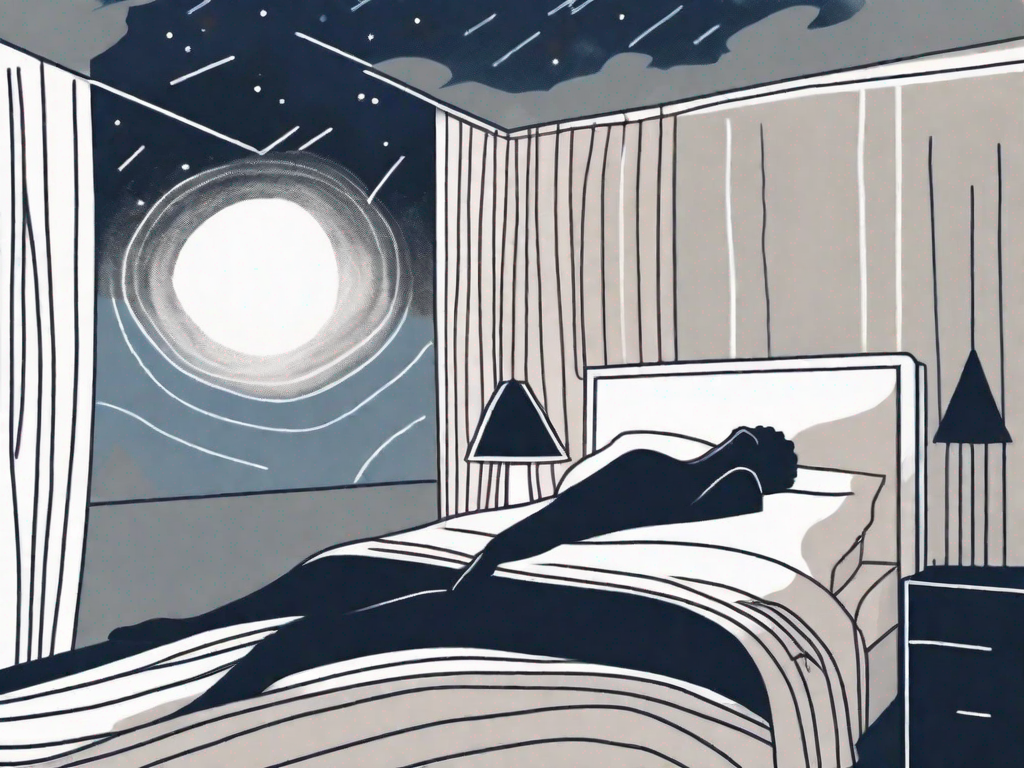 A night sky with a large